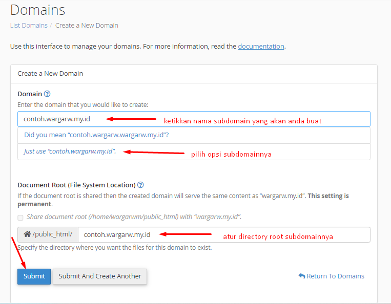 tips membuat subdomain